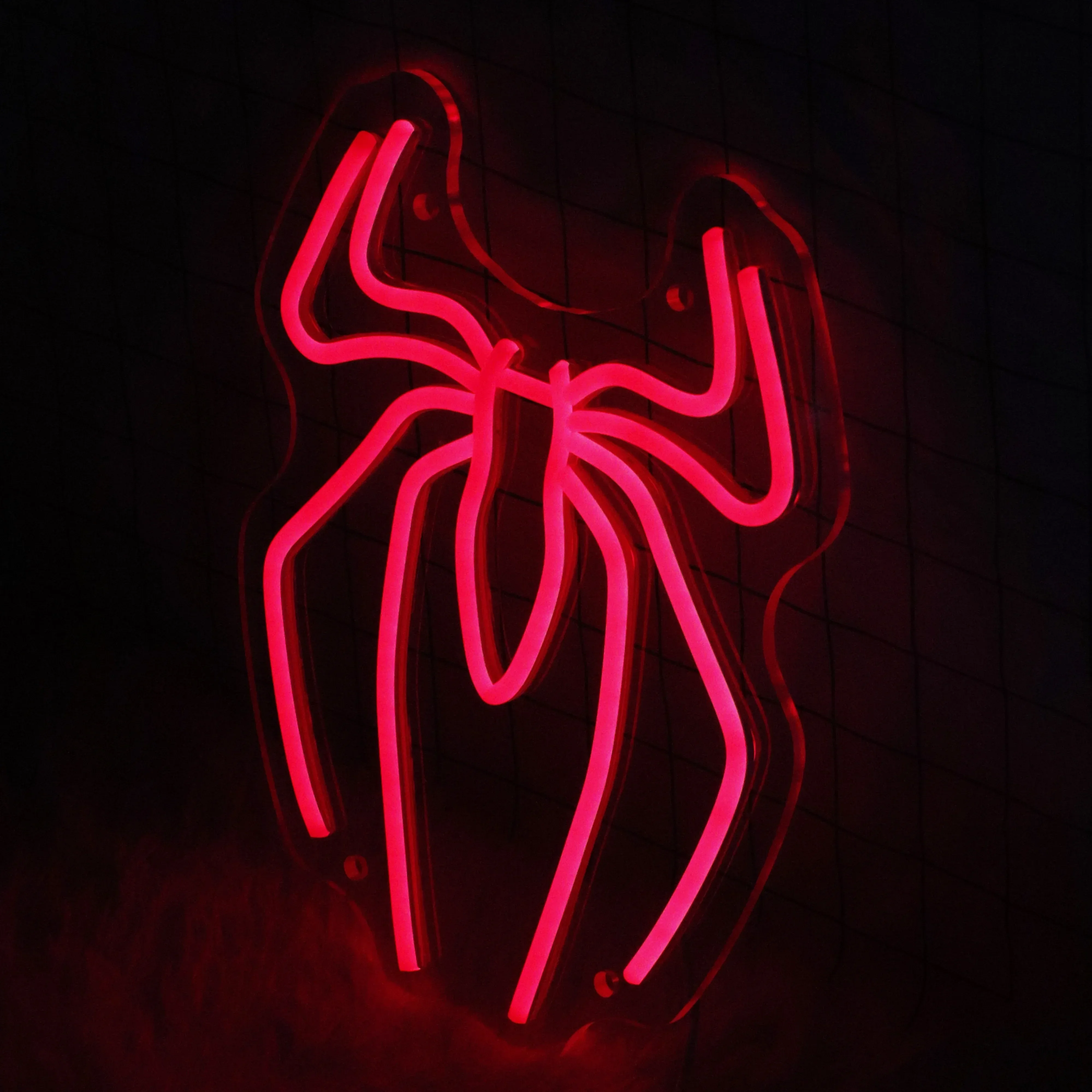 Spider Anime Neon Sign Led Light Up Sign,Neon Signs For Game Room Man Cave Bar Kids Bedroom Wall Decor Fun Birthday Gift