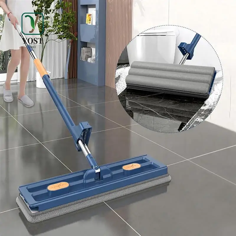 

YOST-Большая плоская швабра, швабра, 360° ° Вращающаяся швабра со скребком, волшебная швабра 360° ° С обезвоживающим скребком