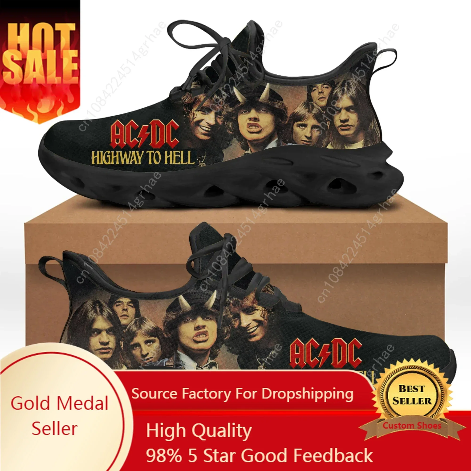 

A-AC Rock Band D-DC Flats Sneakers Men Women Sports Running Shoes All Eyez on Me High Quality DIY Sneaker Fashion Shoe Black