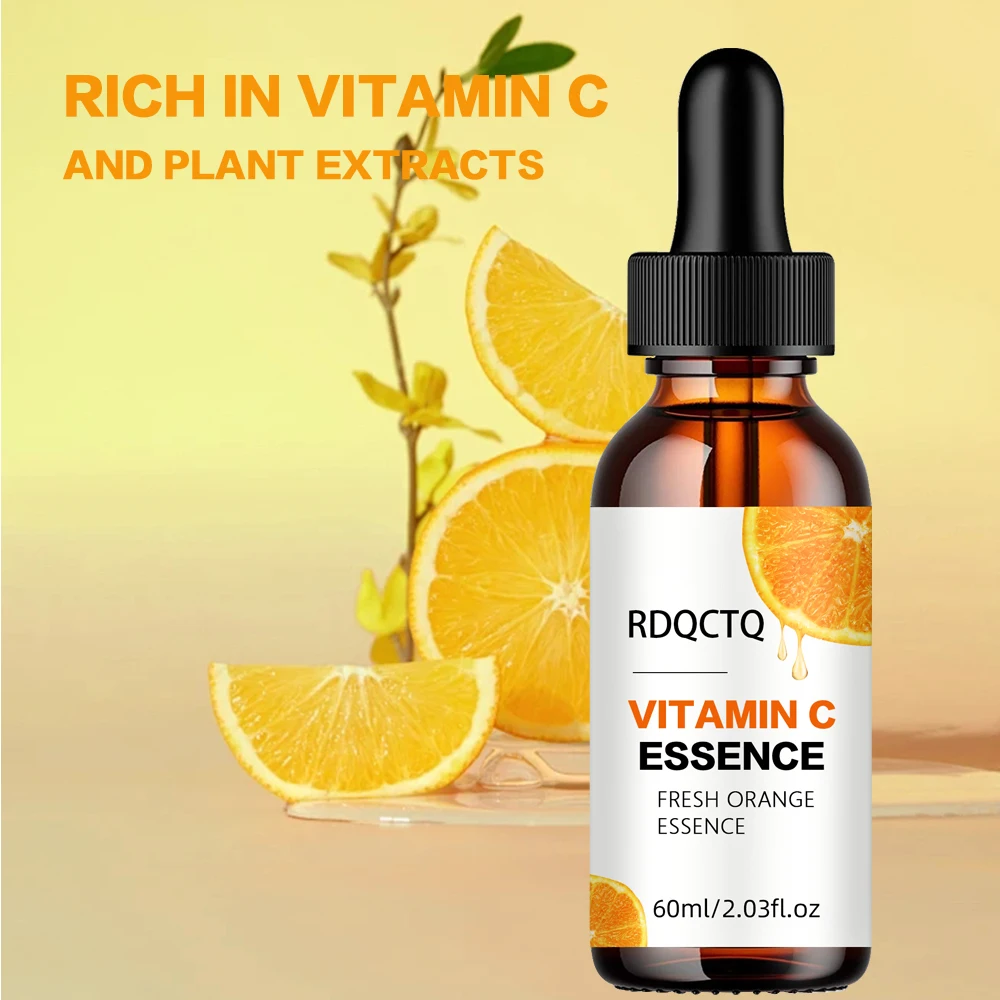 Vitamin C Whitening Serum Remove Freckles Dark Spots Face Essence Melanin Brighten Repair Dull Fade Melasma Skin Care Cosmetics