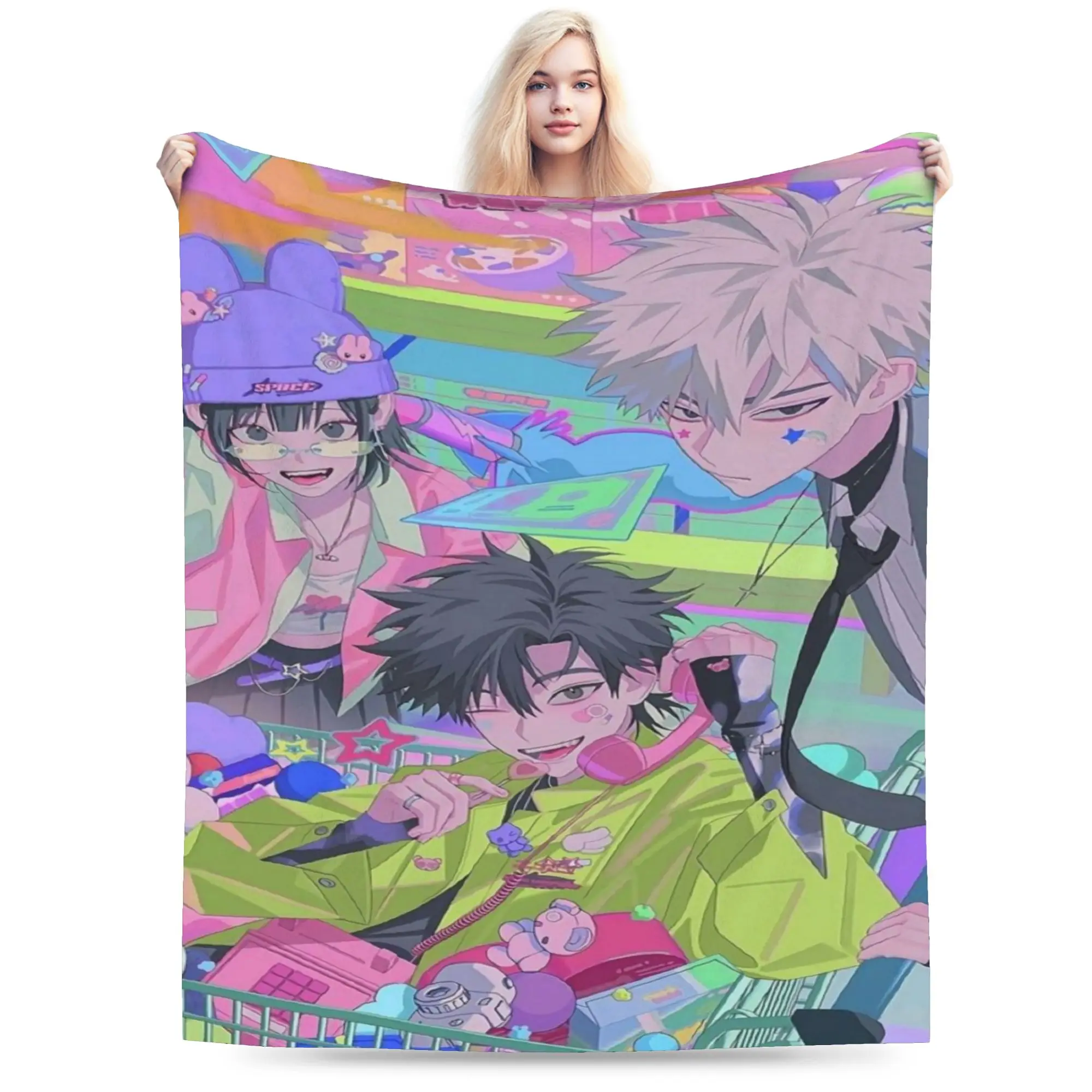 Super Soft Link Click Anime Throw Blanket Premium Fleece Flannel Lightweight  Bed Blanket Fuzzy Plush Blankets All Season Use