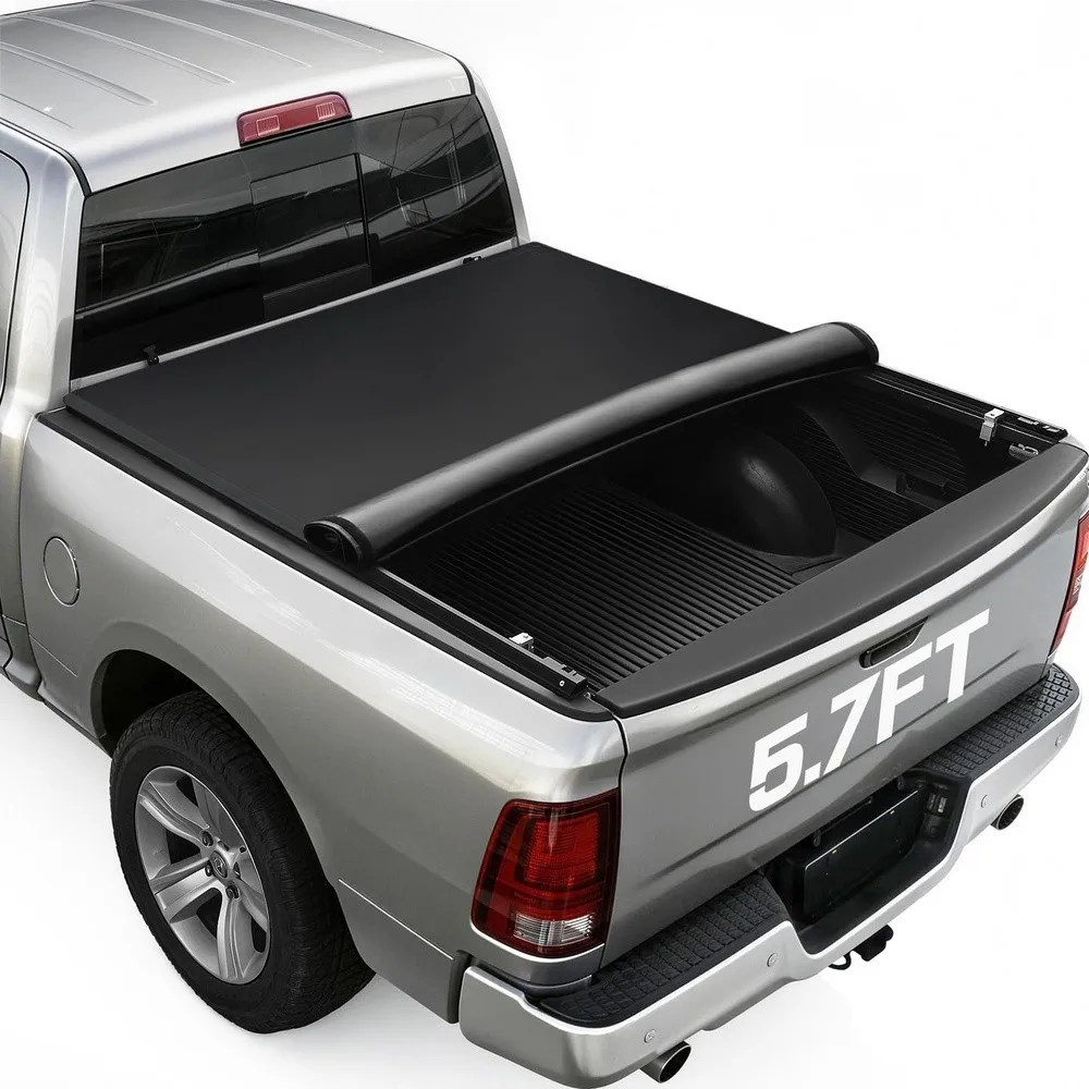 Soft Roll Up Truck Bed Tonneau Cover for Ram 1500 5.7ft Bed