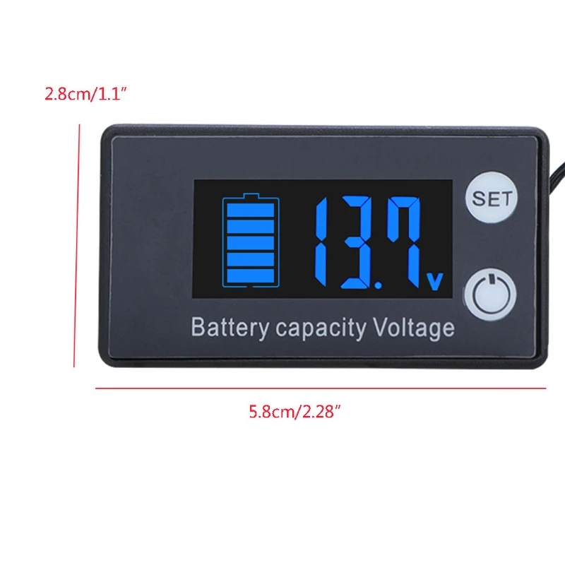 Battery Charge Level Indicator for Dc 7-70V Lead Acid Lithium Battery Capacity Meter Test Display LED Tester Voltmeter