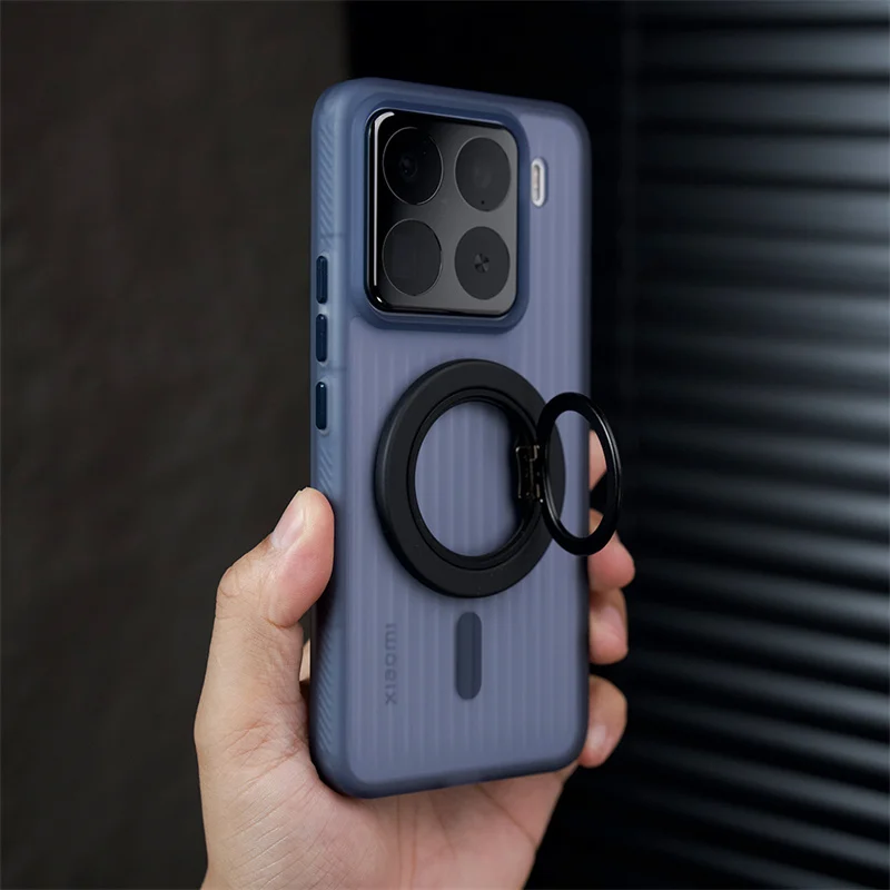 เคสหลังแม่เหล็กลูกฟูกแบบนุ่มสำหรับเสี่ยวมี่ Mi 13 14 15 Pro กันกระแทกเคลือบเคลือบใส