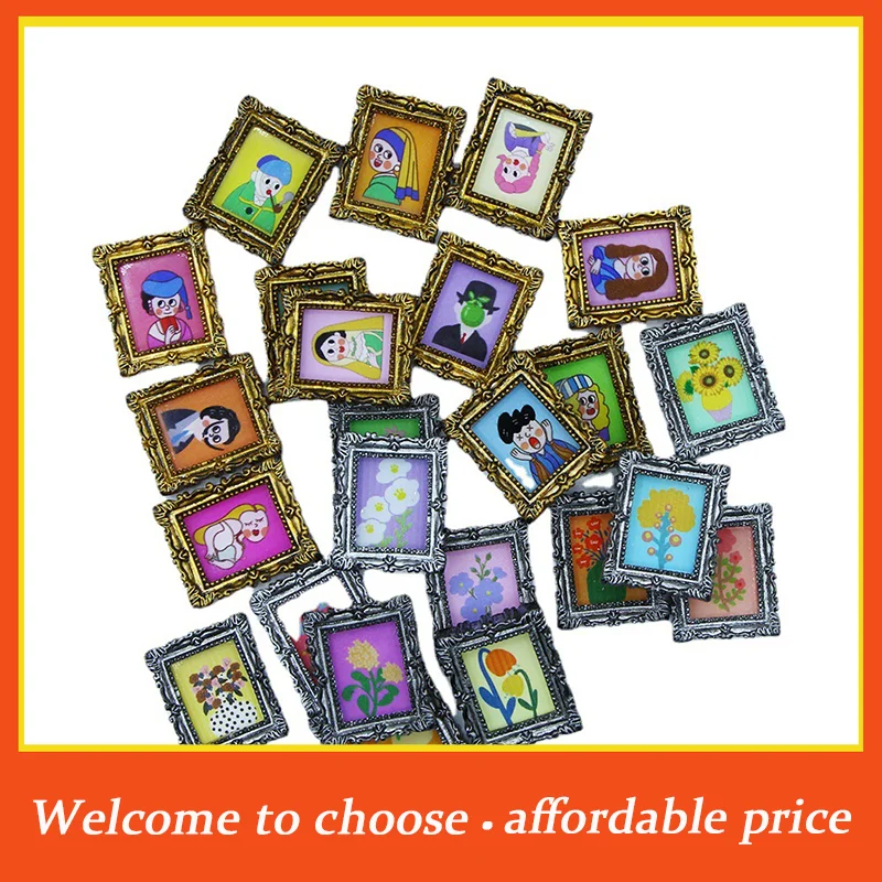 1pc new 1/12Dollhouse Creativity Frame Mural Wall Painting Miniature Dolls House Home Furniture Decoration Dollhouse Accessories
