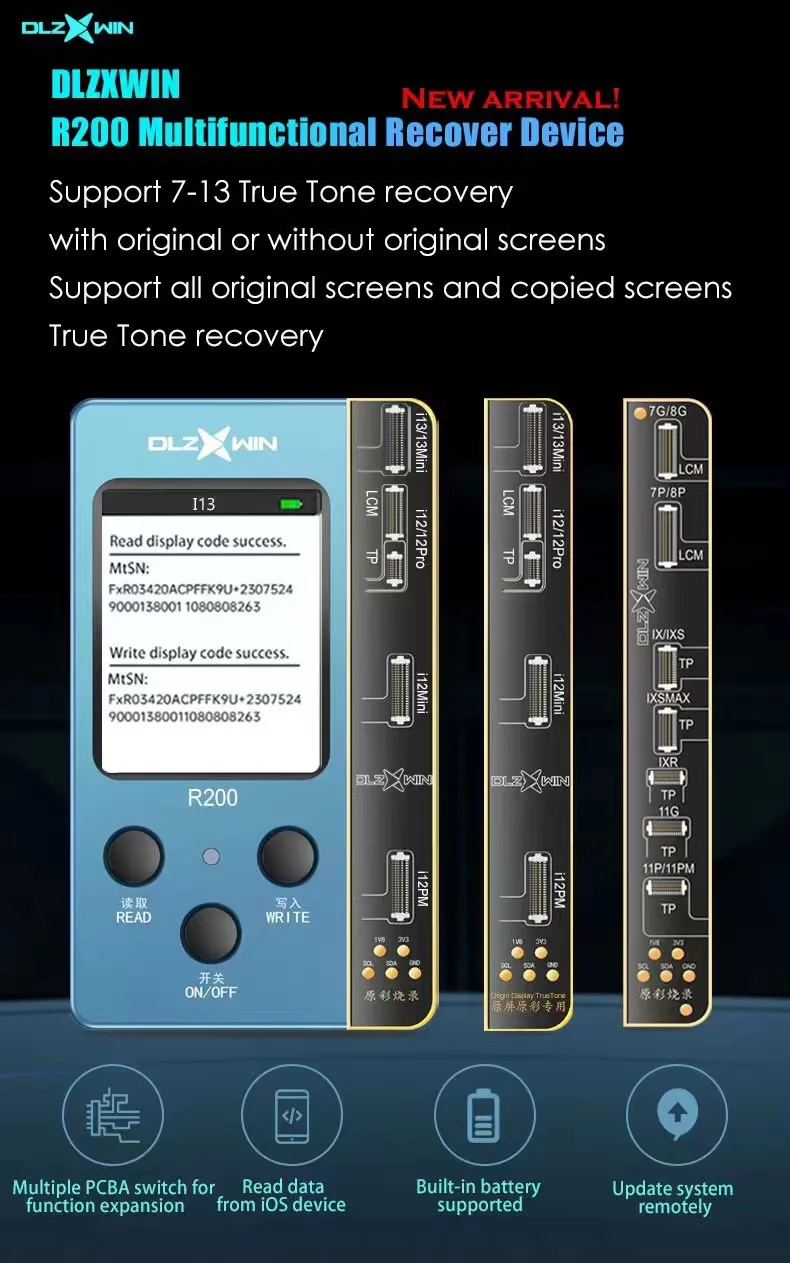 

r200 true tone tester for iphone7 to IP14 promax true tone recovery with original or without original screen repair