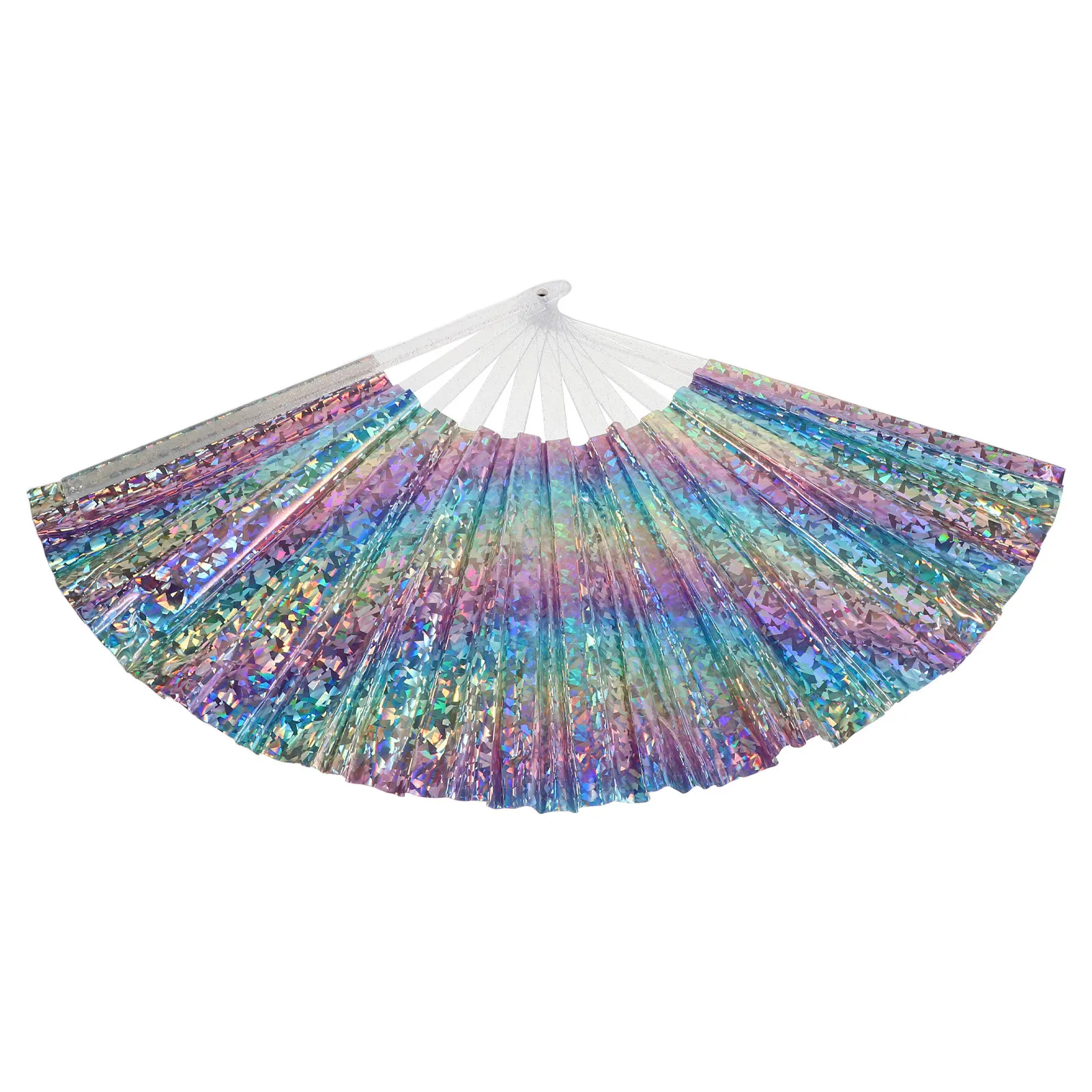 

Rave Folding Hand Pvc Lightweight Fan For Music Festival Concert Party Dancing Kungfu Performance Decorative Craft Fan