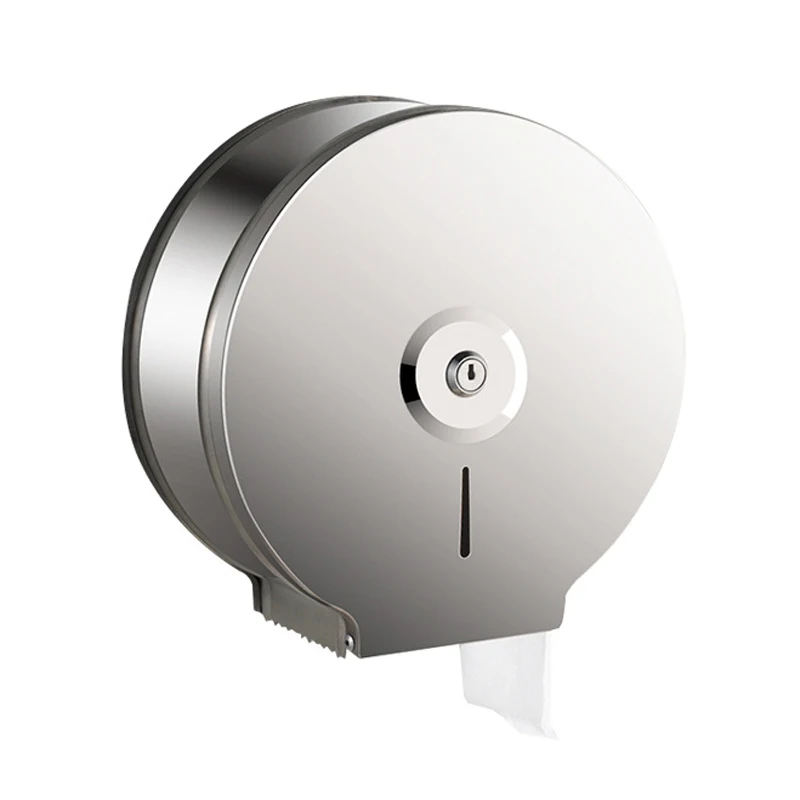 Commercial Bathroom Accessories Wall Mount Stainless Steel Sharp Teeth Jumbo Roll Paper Tissue Box Dispenser For Pubilc Toliet