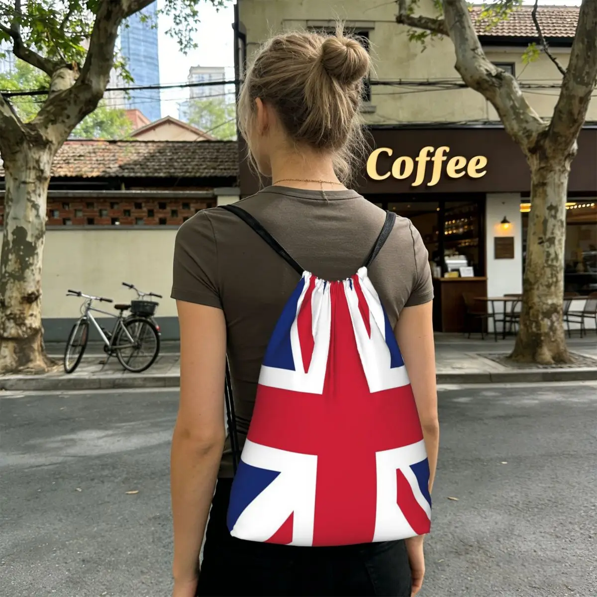 Flag Of The United Kingdom Backpacks Fashion Drawstring Bags Sports Bag Book Bags for Man Woman Students