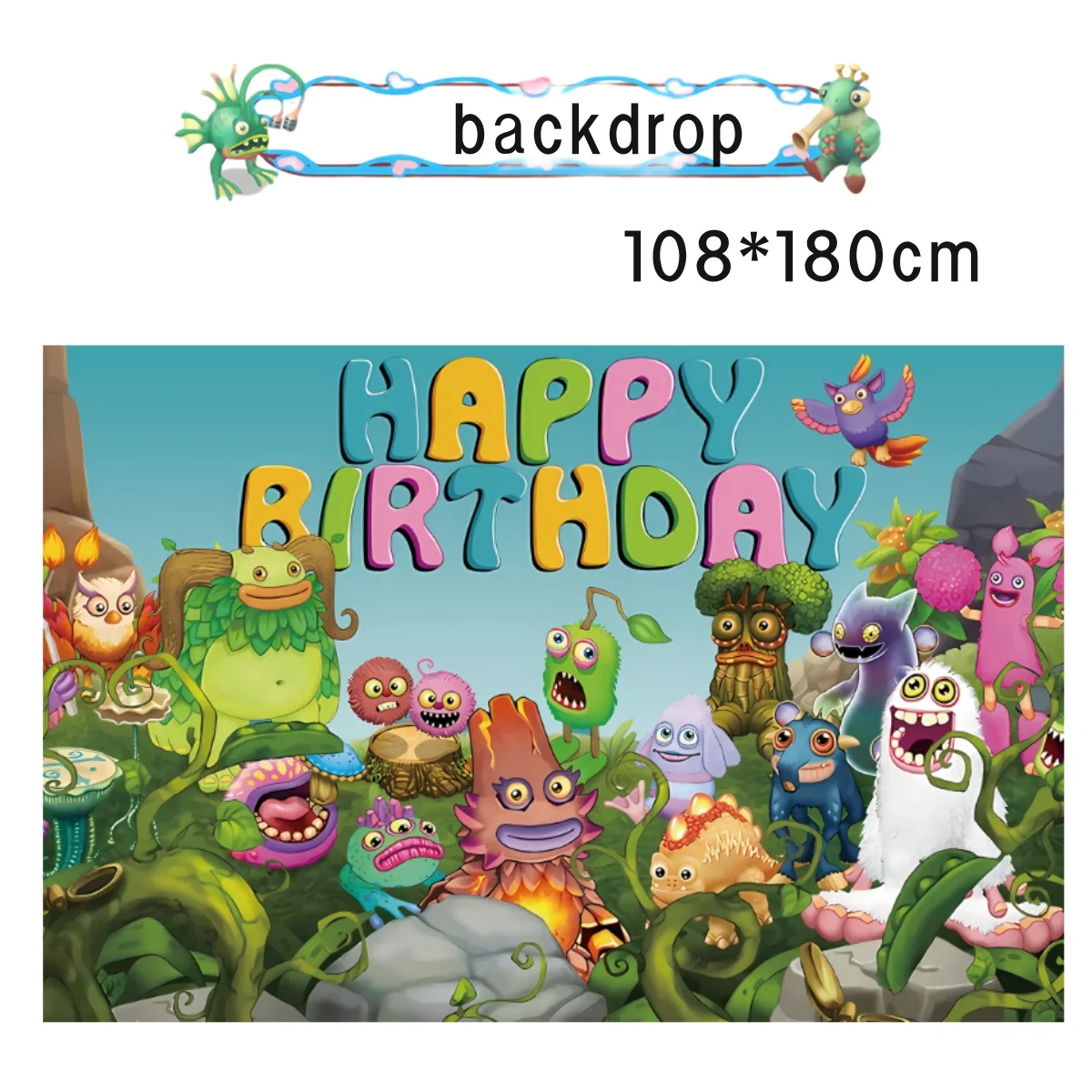 My Singing Monsters Birthday Decoration Disposable Tableware Tablecloth Plate Cup Balloon Baby Shower Kids Boys Party Supplies