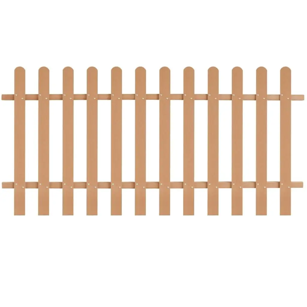 200x100 cm WPC Garden Picket Fence - Weather-Resistant Outdoor Fencing for Privacy & Decoration