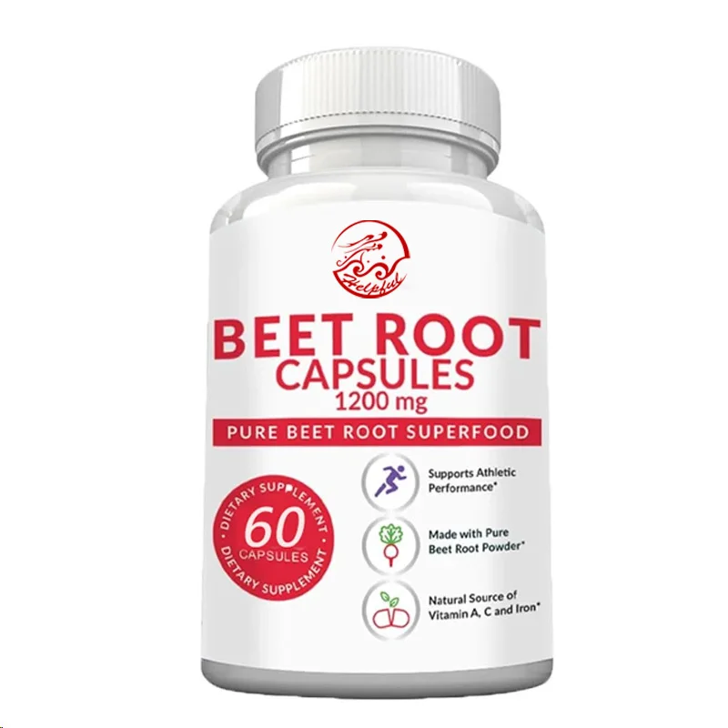 Beetroot 60 capsules -1200 milligrams per serving - support blood pressure, exercise performance, digestion, immune system