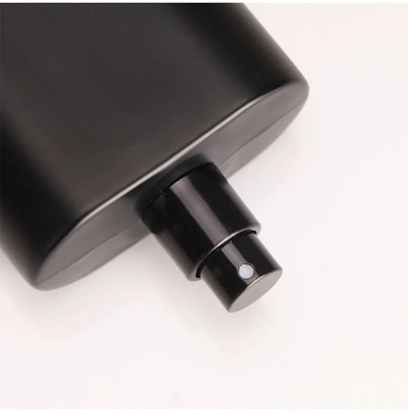 10 sztuk 30/50/100ml matowa czarna szklana butelka na perfumy pusta butelka z rozpylaczem zaciskane Nick butelka butelka bagnetowa Atomizer Potrzeba narzędzie
