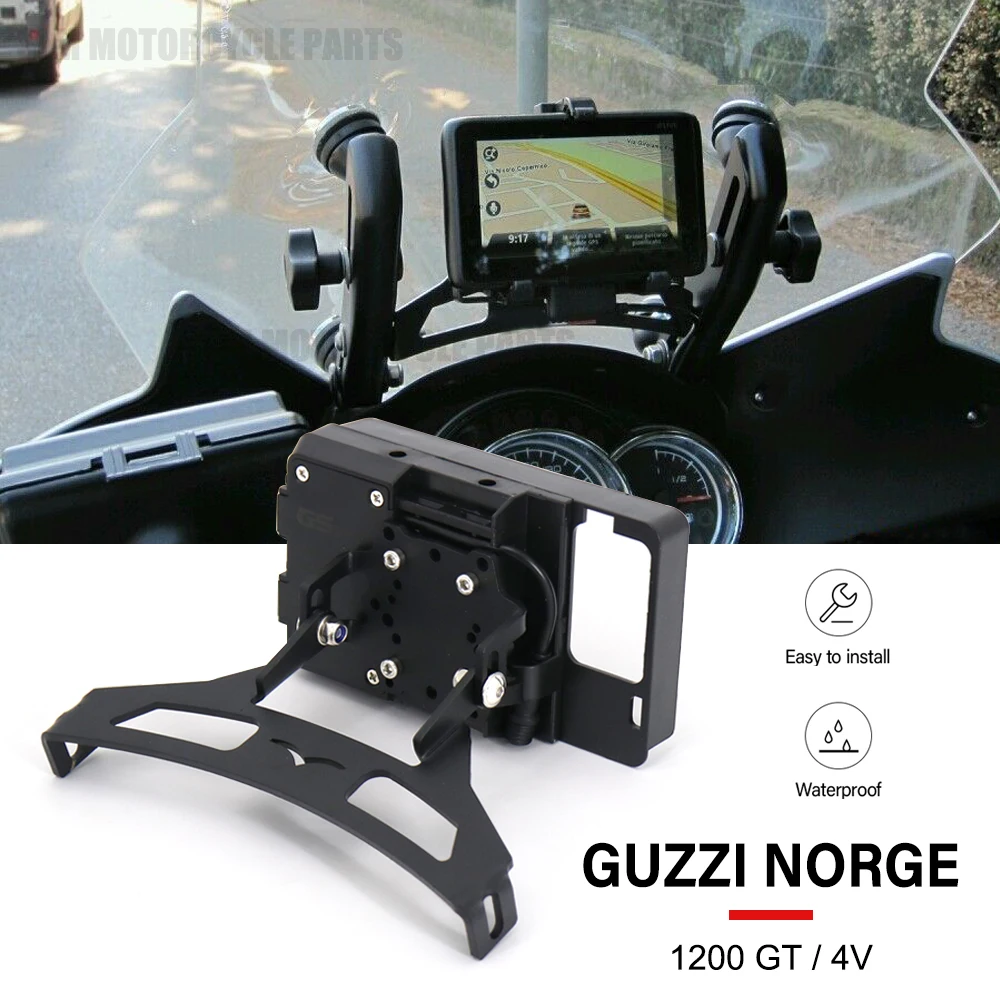 

For GUZZI NORGE 1200 GT / 4V Motorcycle Accessories For STELVIO NTX 1200 Phone Stand Holder GPS Mount Navigaton Plate Bracket