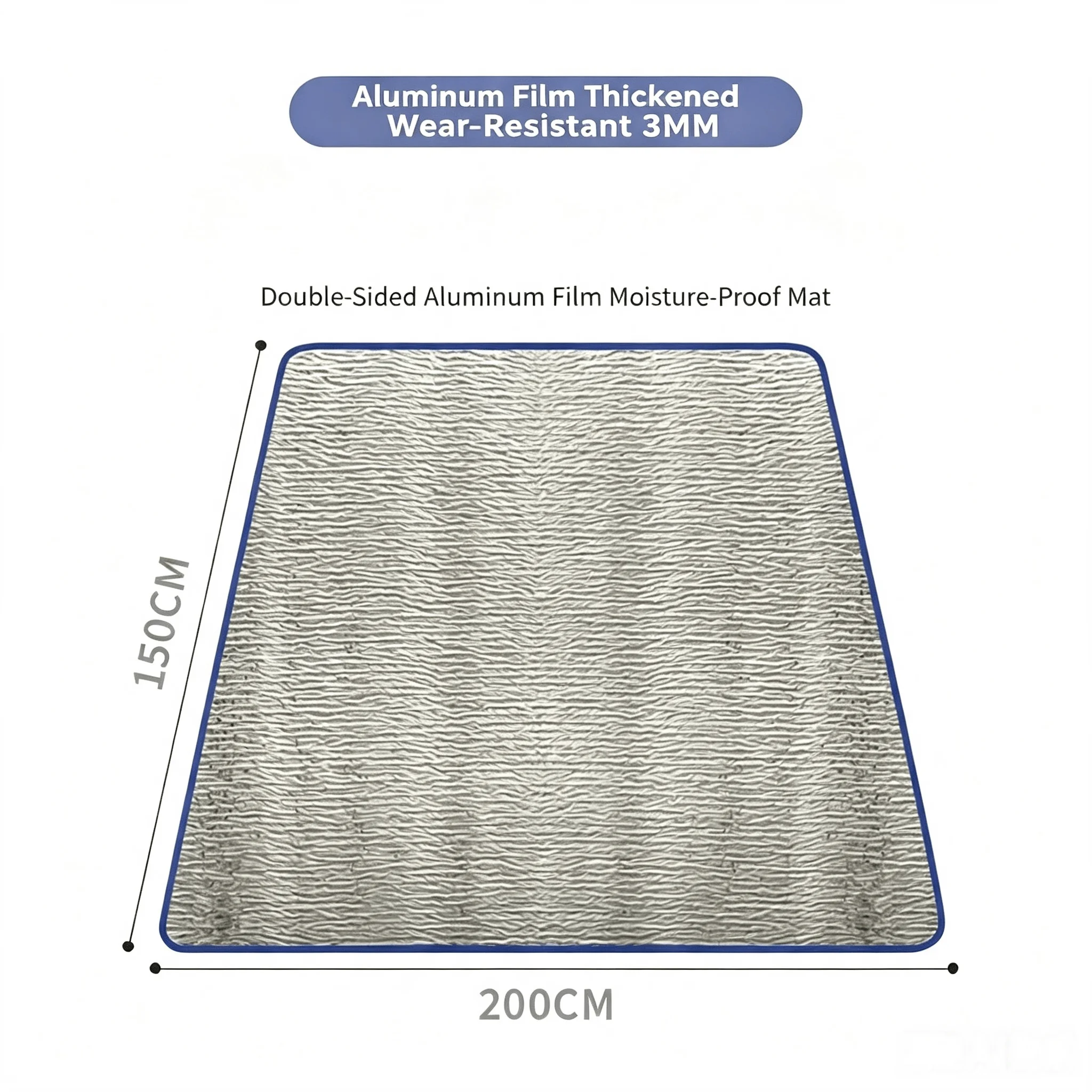 1 pcs Blue or Black Color Shipped Randomly,Thickened Wear‑Resistant Camping Mat Thermal Insulation Pad