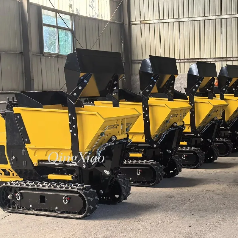 Self Loading All Terrain Mini Tracked Crawler Trolley Stable Hydraulic Lifting Mountain Construction Stone Material Transport