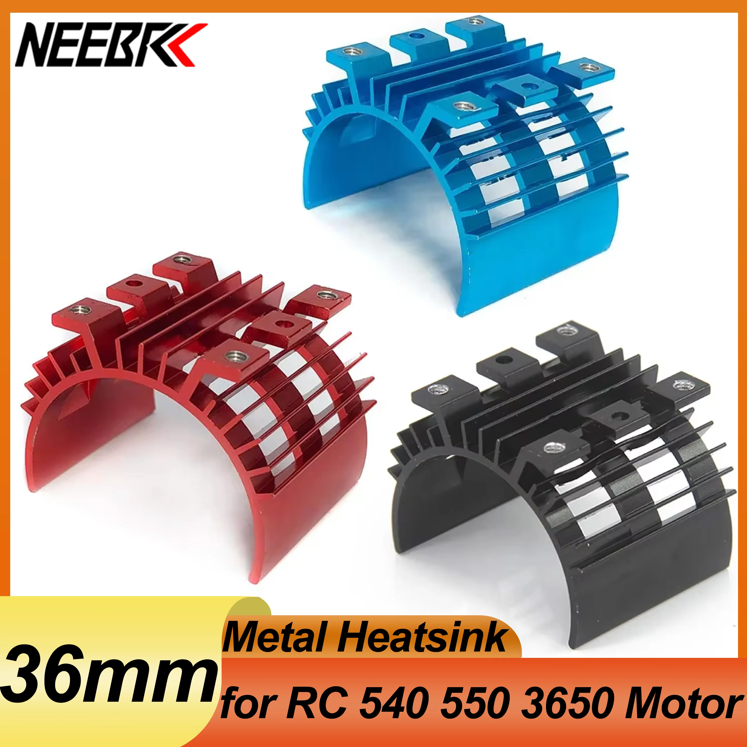 

NEEBRC 36mm Metal Heatsink Cooling Cover for 1:10 RC Car Crawler Axial HSP Traxxas 540 550 3650 3660 3670 3674 Motor Parts