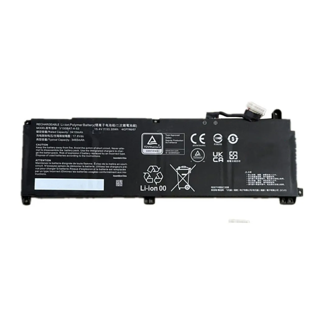 بطارية الكمبيوتر المحمول ل NL40BAT-4 15.2V 50Wh NL40BAT-3 11.4V 36Wh NP50BAT-4-54 15.4V 54WH V150BAT-3-41 11.55V 41Wh V150BAT-4-53 15.4V