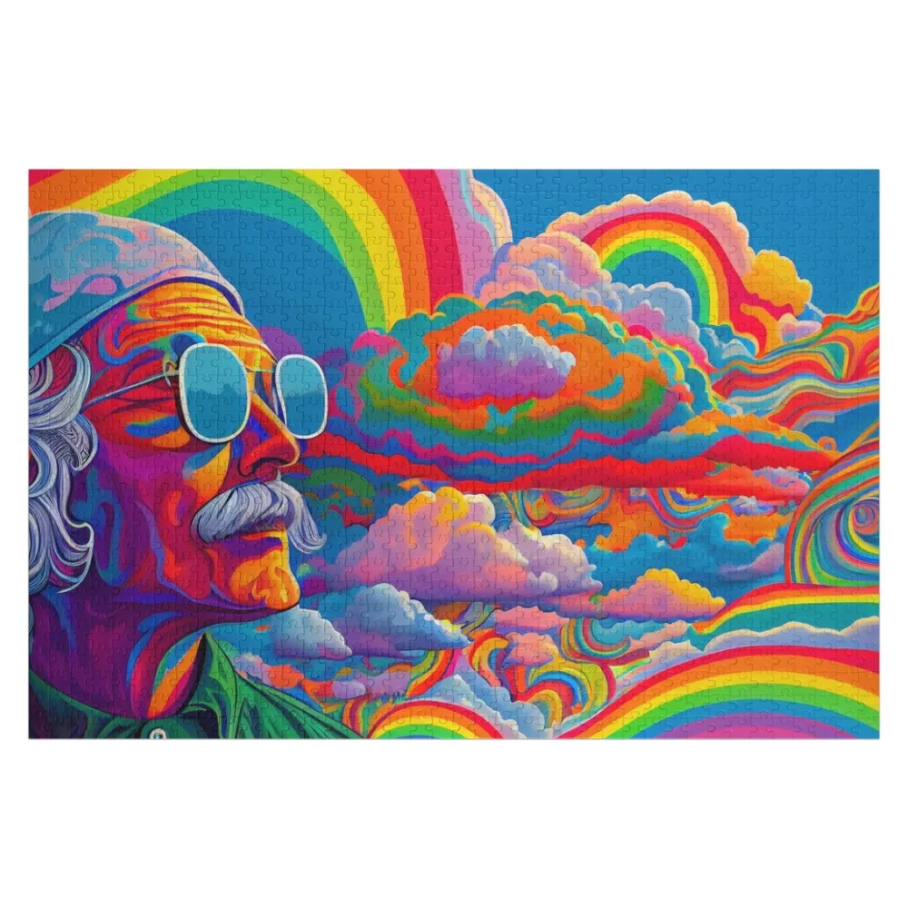 Psychedelic Dreams - LSD Rainbow Print Jigsaw Puzzle Children Personalized For Kids With Personalized Photo Puzzle