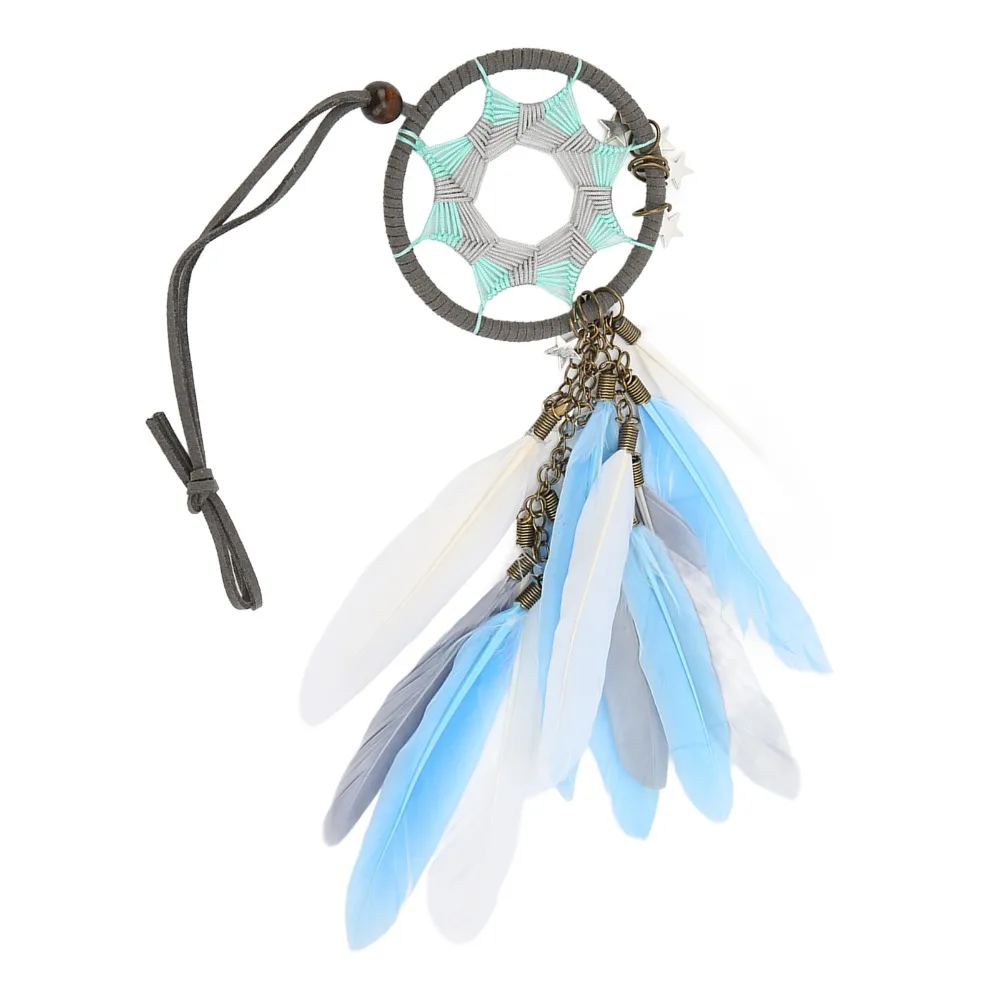 1pcs Durable Handmade Dream Catcher Pendant Woven Design Small Size Car Hanging Decor Feather Dream Catcher Home Decor