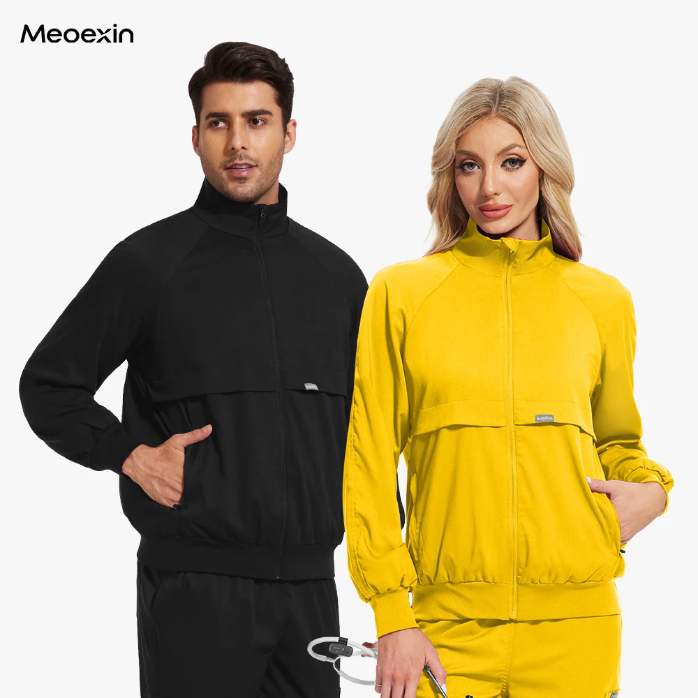 เสื้อสครับแขนยาวสำหรับบุรุษและสตรี  แจ็คเก็ตอุ่นๆ สำหรับแพทย์ พยาบาล  ชุดทำงาน  เสื้อนอกหลากสี  ชุดสครับสำหรับพยาบาล  ชุดสครับสำหรับบุคลากรทางการแพทย์และเภสัชกร