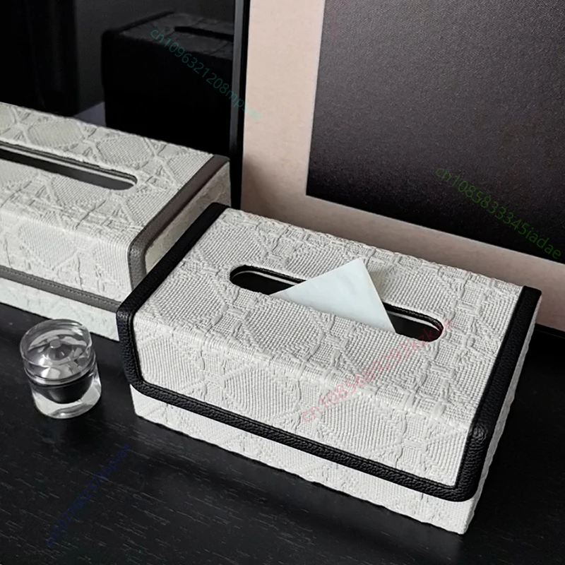 Ins Light Luxury Leather Tissue Box Pumping Box