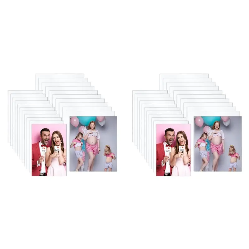 YANA50I 40 Pcs Aluminum Sublimation Blanks Heat Press Metal Photo Blanks DIY Blank Metal Sign Sublimation Metal Blanks For Room