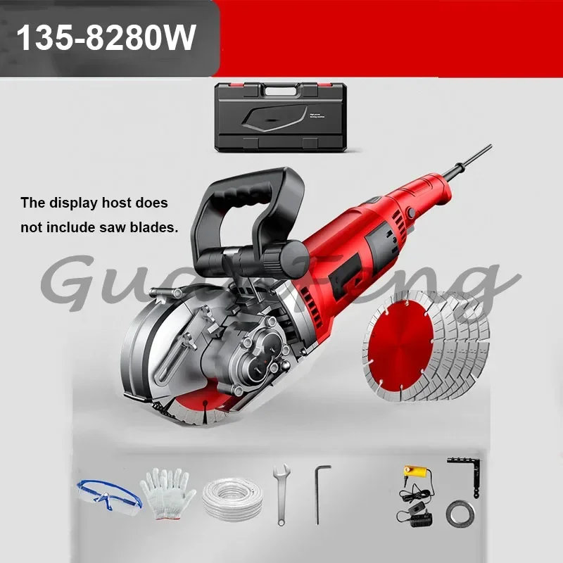 45Mm cutting depth dust-free electric wall slotting machine aiming at steel concrete