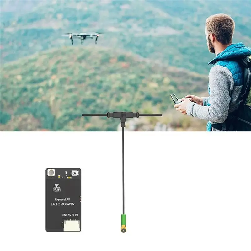 T36C Expresslrs ELRS 2.4Ghz 500Mw RX Receiver With Mini Antenna For RC FPV Racing Drone