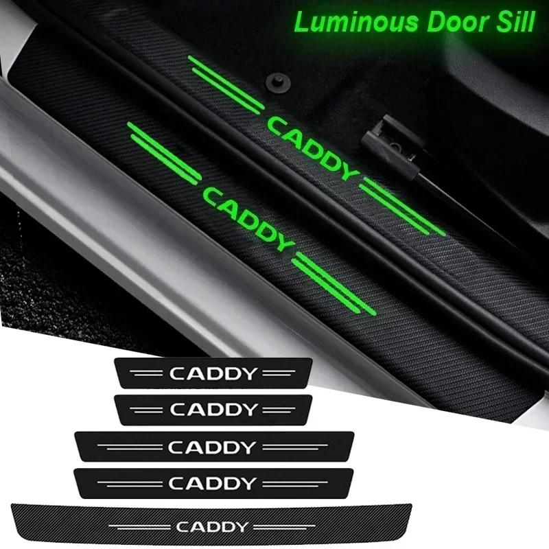 

Luminous Threshold Tape Car Door Sill Protector Sticker for VW Caddy Logo Glowing Trunk Door Entry Bumper Scratch Guards Strips