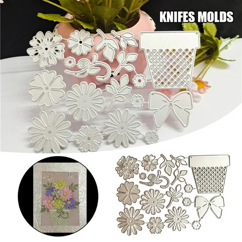 Metal cutting molds, silver and carbon steel molds, scrapbook 2023, latest release of floral paper card technology