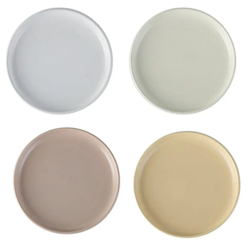 

BHBD-Nordic Style 10-Inch Glazed Dinner Dinnerware Set, 4-Piece Including Plates And Bowls, Microwave And Dishwasher Saf