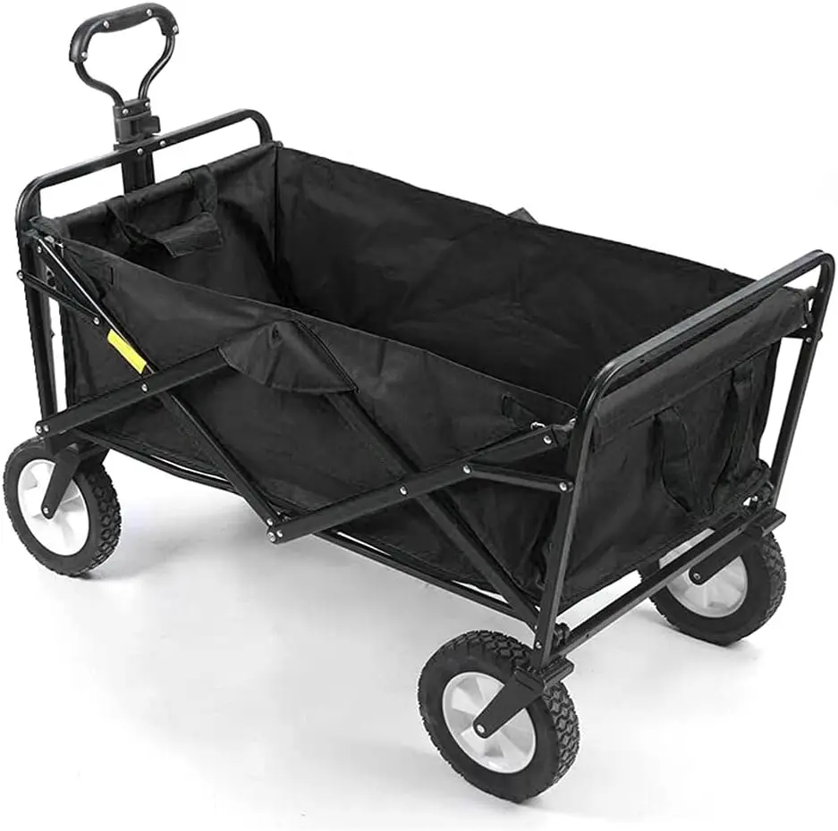 Outdoor Camping Pull Cart Portable Folding Trolley 600d Oxford Cloth Waterproof Four-Wheel Hand