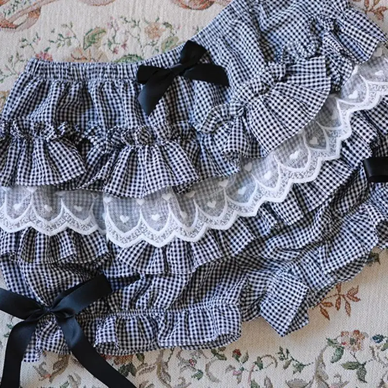 Y1AC Японские женщины Ruffled Pumpkin Shorts Bins