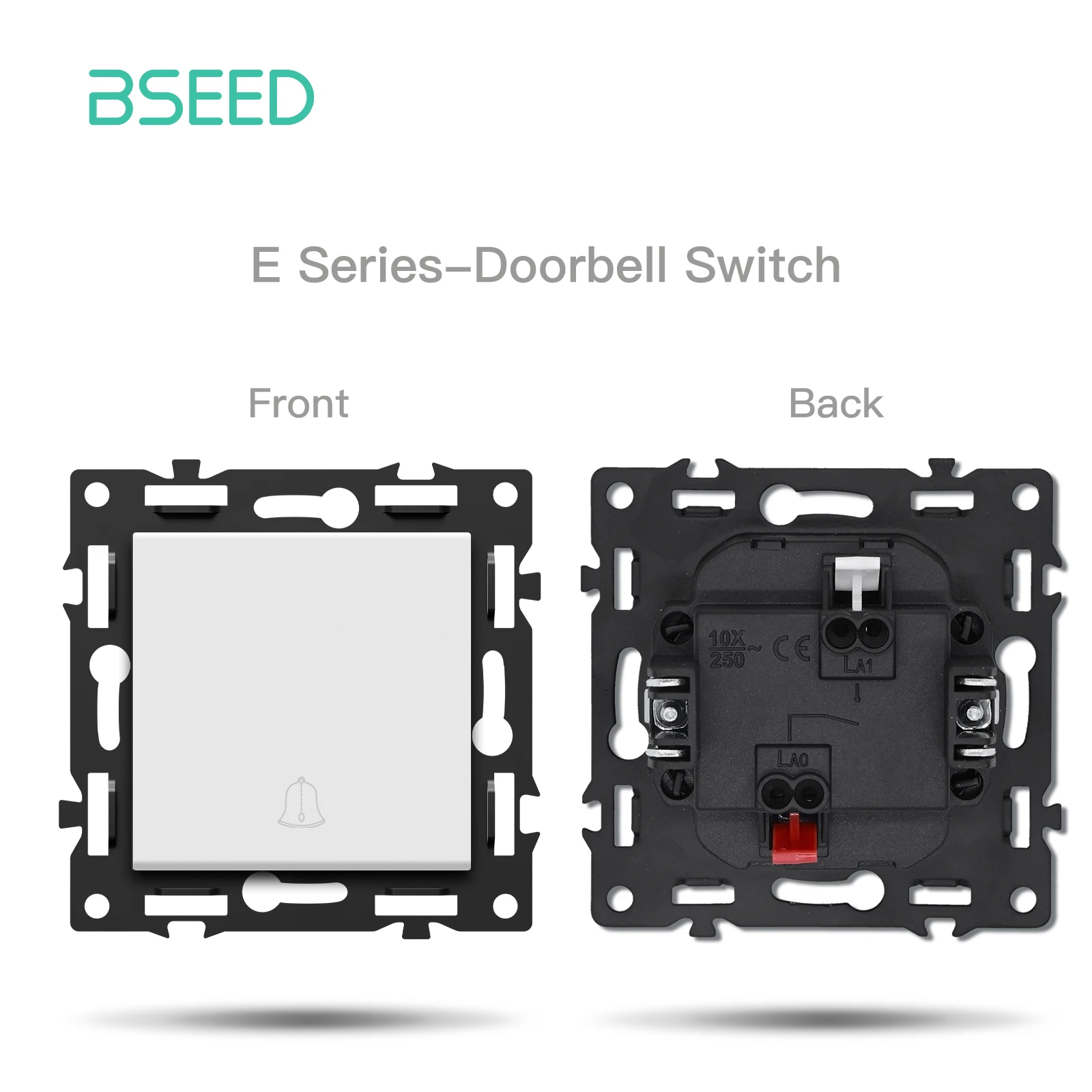 Bseed E-Serie 86mm DIY-Module EU FR Typ-C USB-Buchse Dimmer Geschwindigkeitsregler Vorhangschalter ST TV RJ56 CAT6 Kabelausgang Lochteil