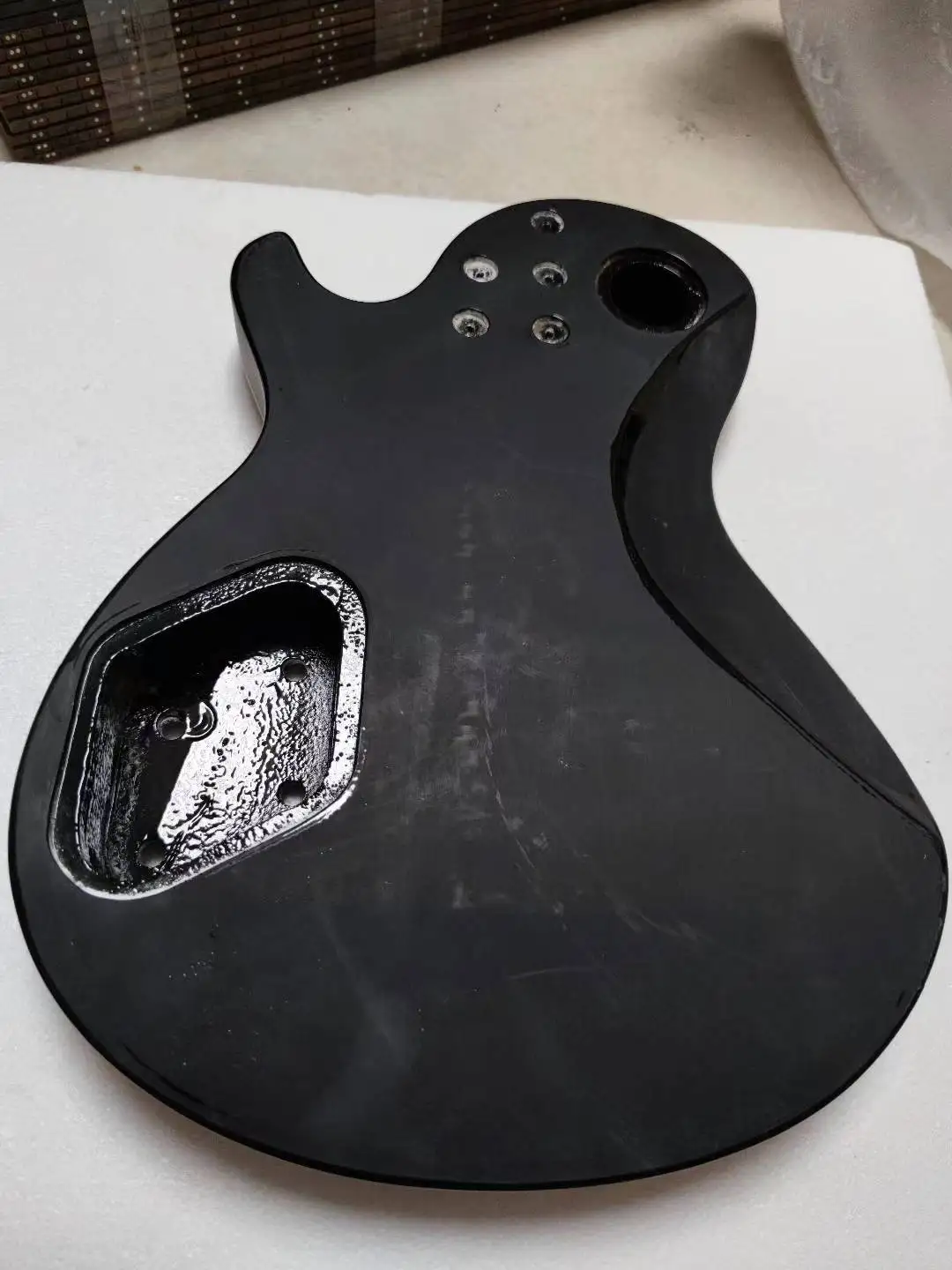 Mahogany Wood Electric Guitar Body Kit, DIY G Style, Barrel, Parts, Unfinished Stock, Defective L P Style