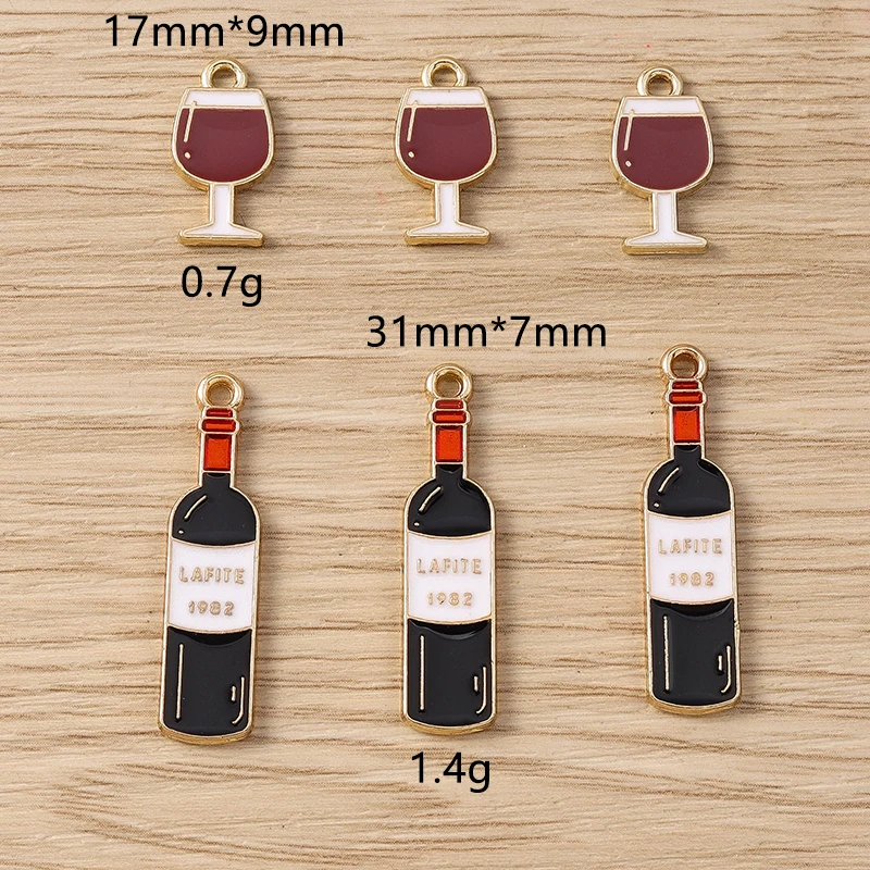 10 Stück Niedliche Emaille-Trinkbecher für Bier und Wein ﻿ Charms-Anhänger für die Herstellung von Tropfenohrringen, Halsketten, Armbändern, DIY-Bastelarbeiten, Schmuckzubehör – Detail 4