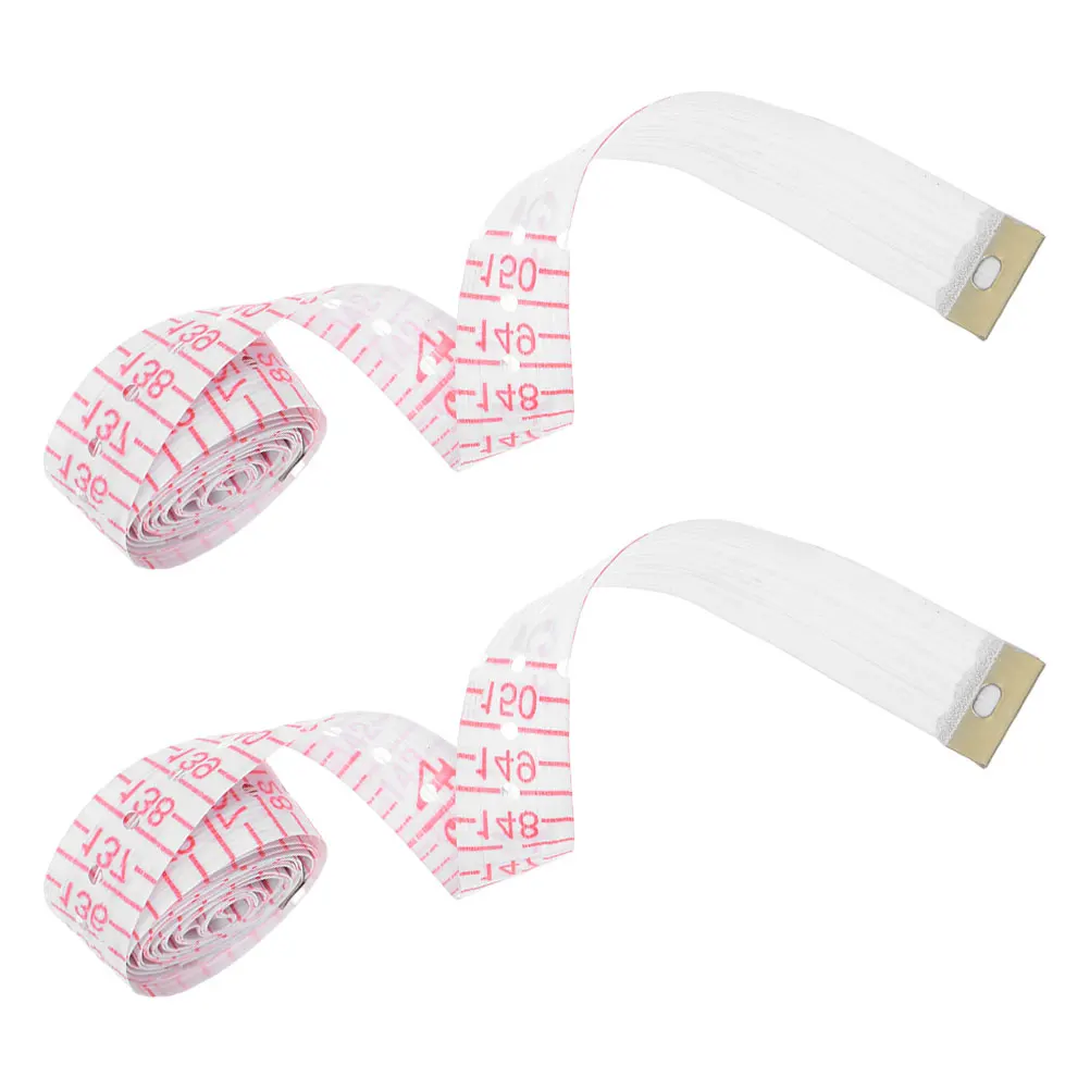 

2 Pcs Blind Tape Measure Braille Ruler Supply Measuring Accessory Plastic Measurement