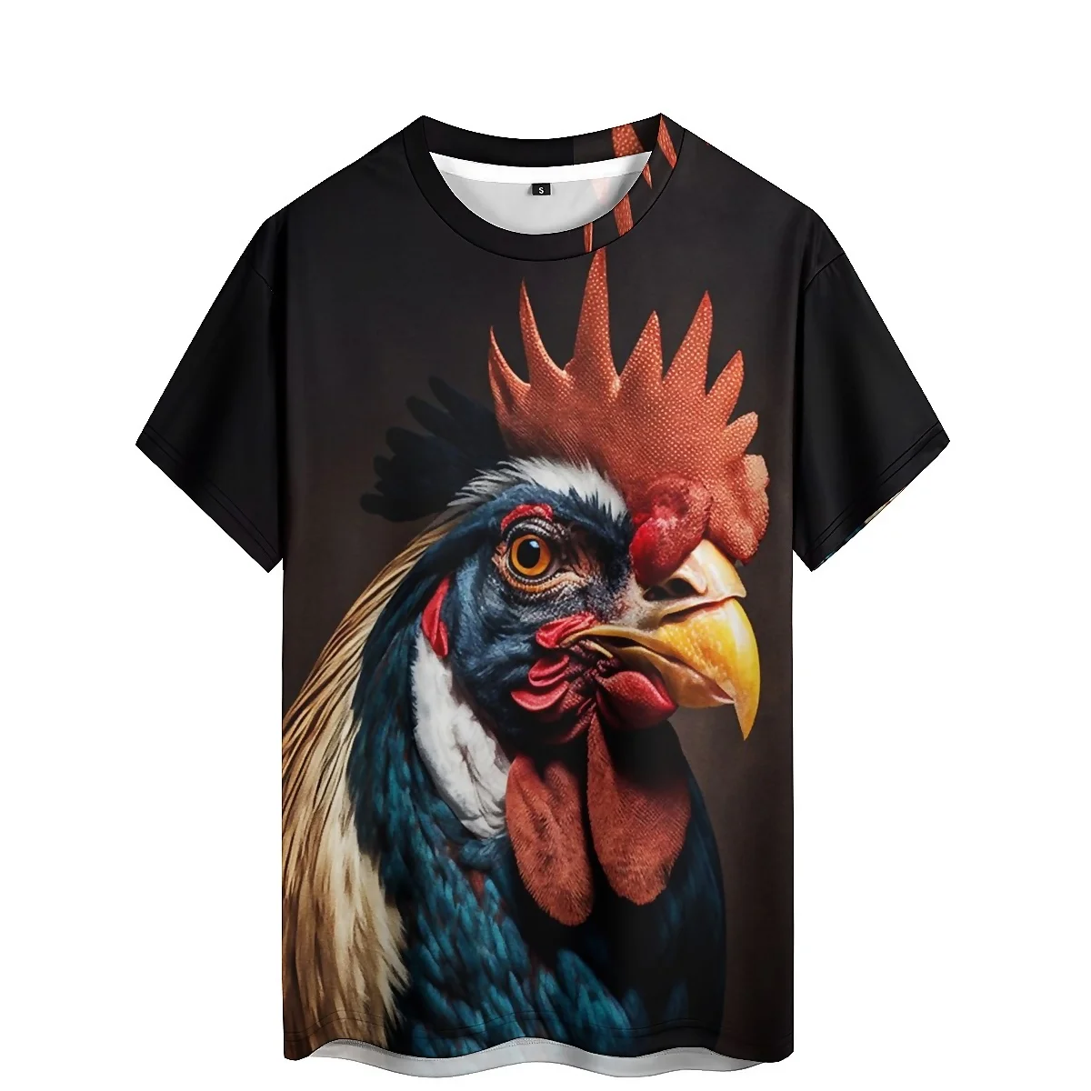 Street-style men's 3D print short-sleeved T-shirt with smooth fabric, perfect for men's all-over print short-sleeved T-shirts