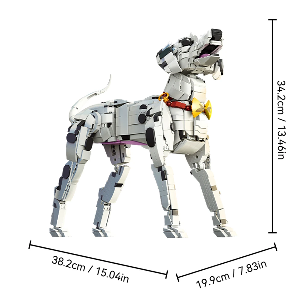 ​ Creativo Dalmata Cane Building Blocks Set 3 in 1 Modello Animale Kit Mattoni di Montaggio Fai da Te Bambini Giocattoli Assemblati Regalo di Compleanno ​