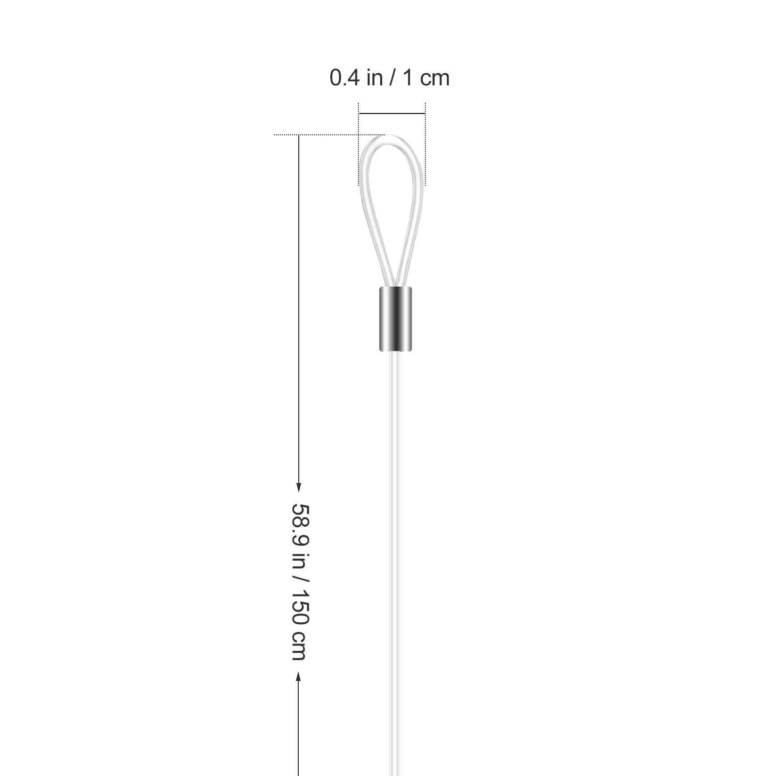 12Pcs Nylon Rope Clear Hanging Cord Heavy Duty Double Loop Picture Hanging Wire Decoration String Clothesline Picture Frame Wire