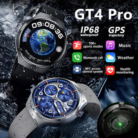 New GT 4 Pro Smart Watch 366*366 HD Screen Bluetooth Call Heart rate NFC GPS Compass Sport Track SmartWatch For Men Women 2025
