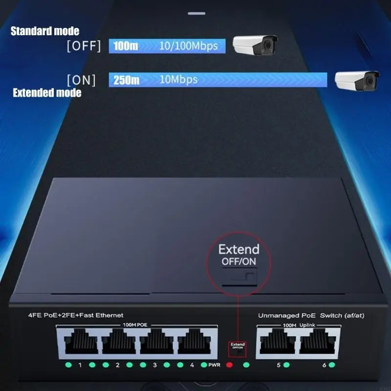 4 Port POE Switches With 2 Uplink Port Metal Housing For Stable Networking Connection In Office And Home 896C