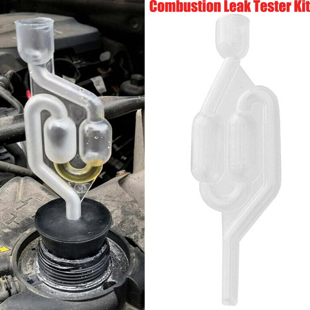 5.5*17CM Plastic White Combustion Leak Tester Tool Detector Head Gasket Block Fluid Petrol Diesel Plastic Exhaust Valve Wholesal