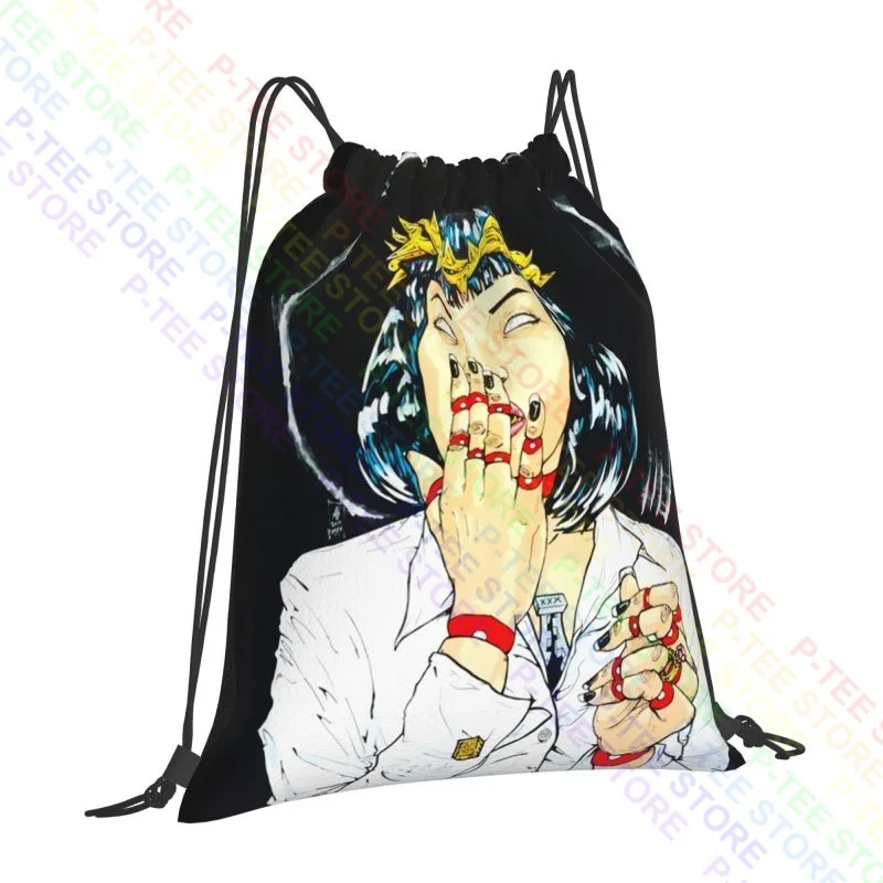 2019 New Fashion Pulp Fiction Mia Wallace Drawstring Bags Gym Bag Hot Creative Shopping Bag Riding Backpack