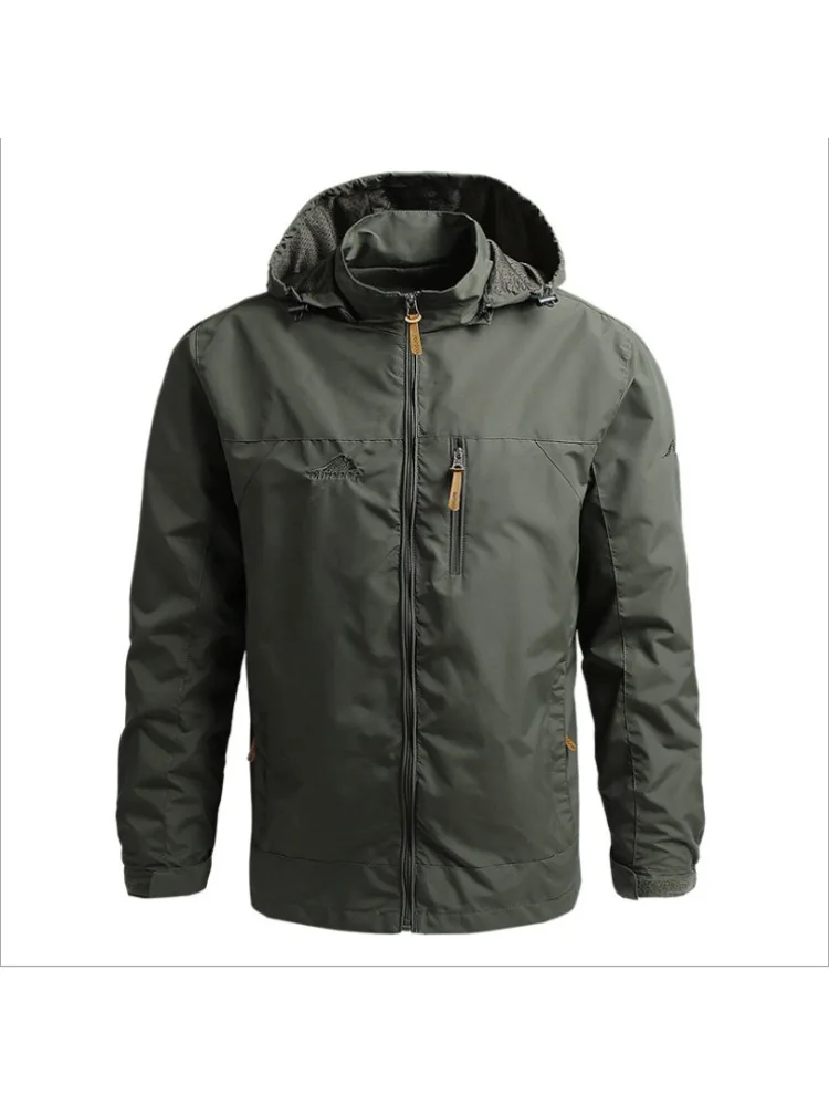 

Windbreaker Men Outdoor Hooded Coat Sports Military Field Climbing Thin Outwear Tactical Jacket Waterproof