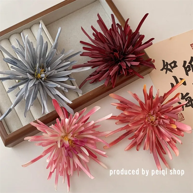 

Simulated Flowers Hairpin Fashion Chrysanthemum Silk Flower Barrette Strip Hairpin for Girl Women Hair Accessories Headwear