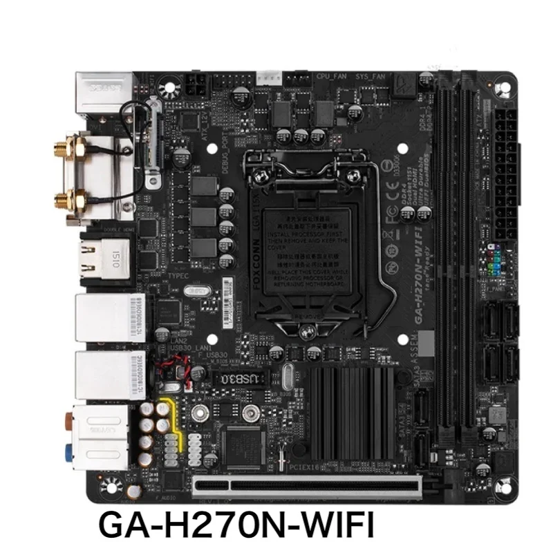 

Материнская плата для Gigabyte GA-H270N-WIFI LGA 1151, материнская плата DDR4 AM4, 100% протестирована, ОК, полностью работает, бесплатная доставка