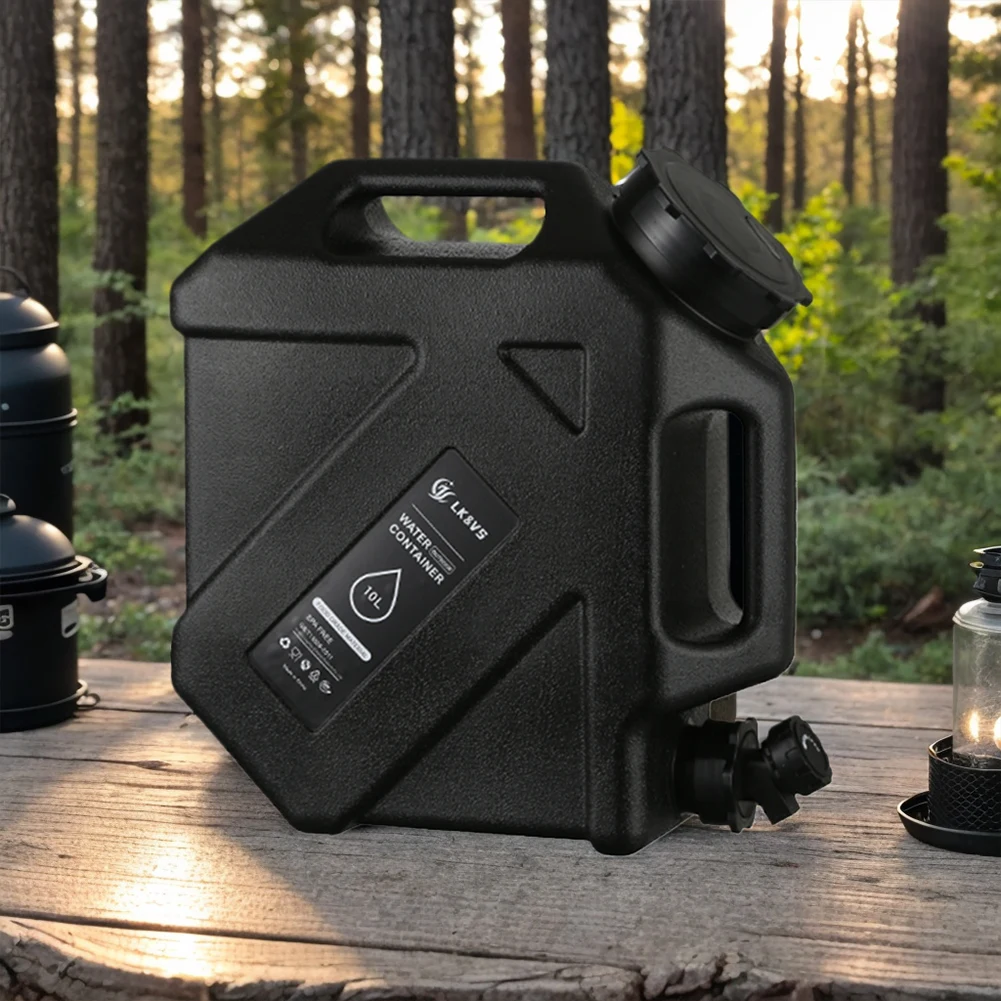 10L Water Storage Container with Faucet Drinking Water Bucket Large Capacity Water Container Jug for Vehicle Car Camping