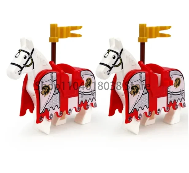 Green Dragon Raven Knights Shield Actionfiguren MOC Mittelalterliche antike Ritter Szene Baustein Kreatives Spielzeug für Kinder